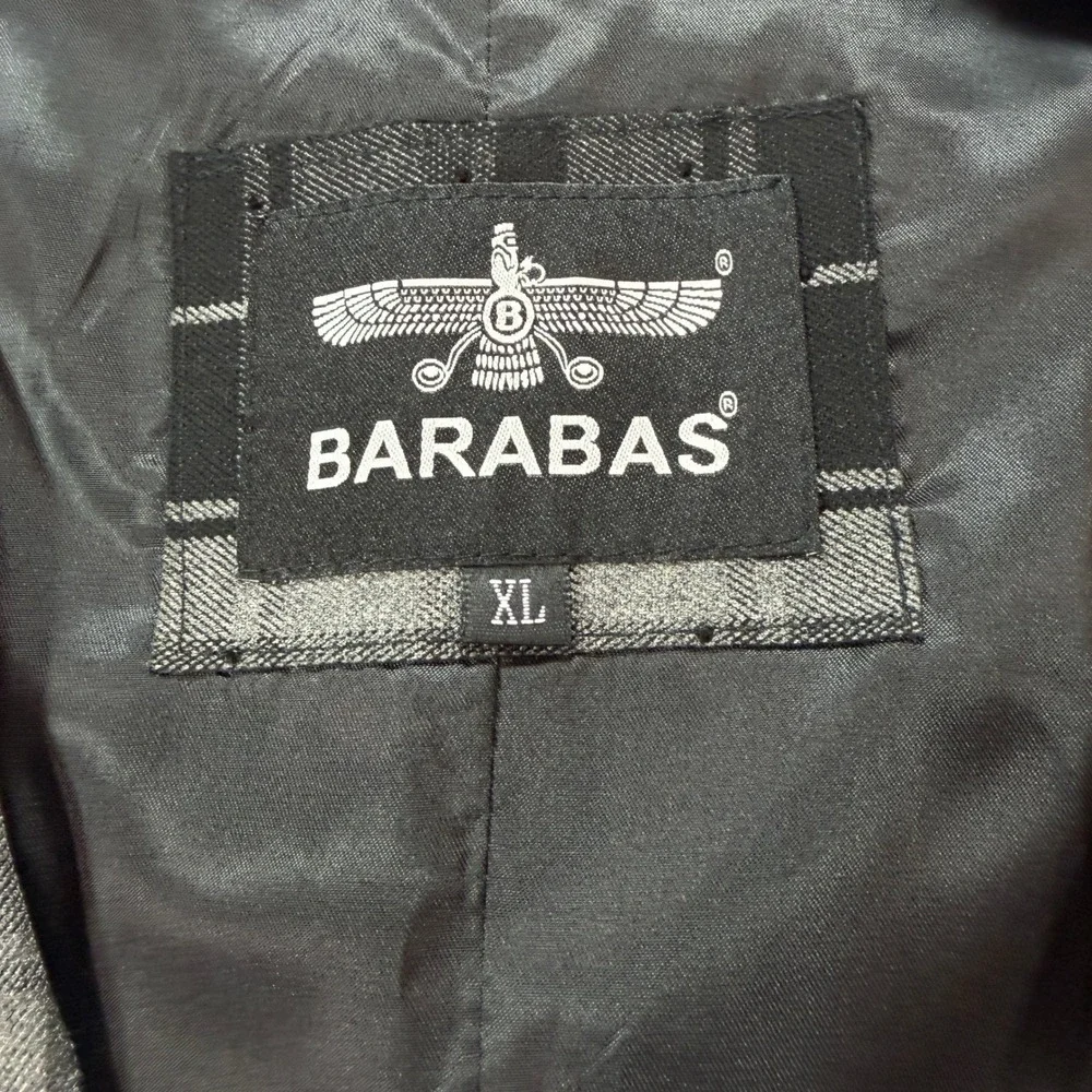 Barabas Suit Vest Mens XL Plaid Waistcoat Black Grey Textured Button Front NWT